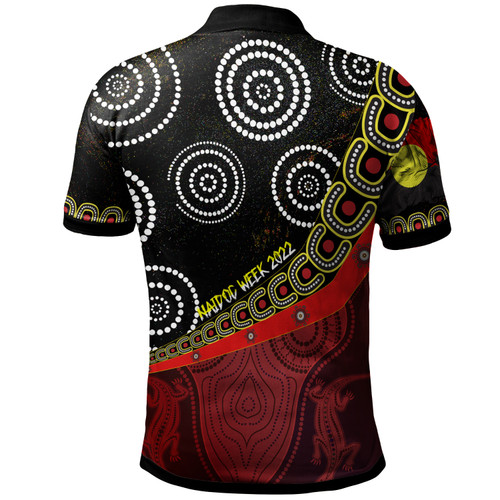 [Custom] Australia Breakout Polo Shirt - Aboriginal Inspired Flags & Dot Acrylic Paint Style Naidoc VER2