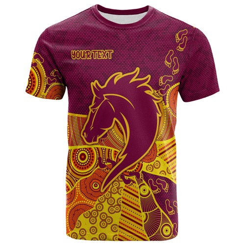 Brisbane Broncos T-shirt - Custom Indigenous Brisbane Broncos Footprints Ver02 T-shirt Brisbane Broncos T-shirt - Custom Indigenous Brisbane Broncos Footprints Ver02 T-shirt