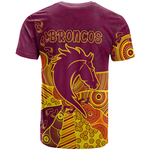 Brisbane Broncos T-shirt - Custom Indigenous Brisbane Broncos Footprints Ver02 T-shirt Brisbane Broncos T-shirt - Custom Indigenous Brisbane Broncos Footprints Ver02 T-shirt