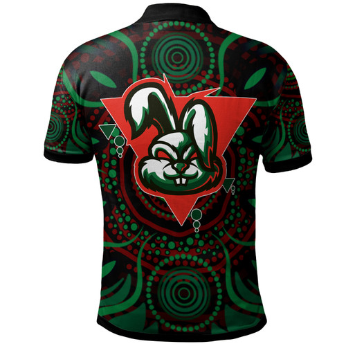 Australia Rabbitohs Polo Shirt - Custom Australia Rabbitohs Aboriginal Inspired Polo Shirt Australia Rabbitohs Polo Shirt - Custom Australia Rabbitohs Aboriginal Inspired Polo Shirt