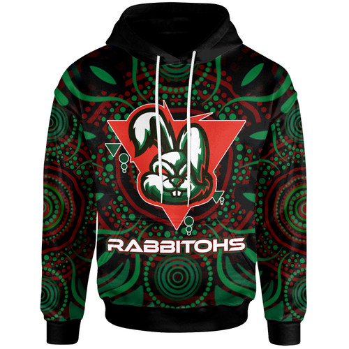 South Sydney Rabbitohs Hoodie - South Sydney Rabbitohs Aboriginal Inspired Hoodie