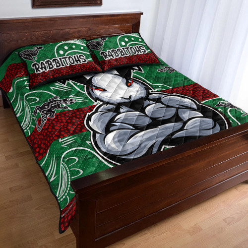Australia Rabbitohs Quilt Bed Set - Custom Indigenous Super Australia Rabbitohs Quilt Bed Set Australia Rabbitohs Quilt Bed Set - Custom Indigenous Super Australia Rabbitohs Quilt Bed Set