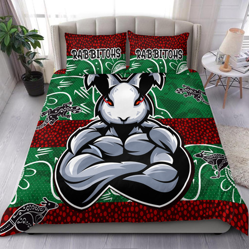 Australia Rabbitohs Bedding Set - Custom Indigenous Super Australia Rabbitohs Bedding Set Australia Rabbitohs Bedding Set - Custom Indigenous Super Australia Rabbitohs Bedding Set