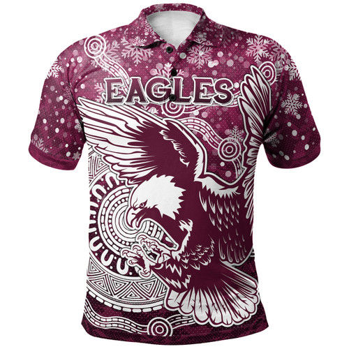 Australia Sea Eagles Christmas Polo Shirt - Custom Christmas Super Eagles Polo Shirt