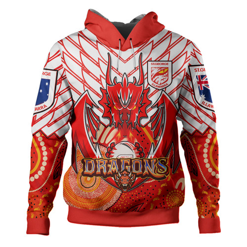 Australia Illawarra and St George Custom Hoodie - Indigenous Super St George Team with Australia Flag Hoodie