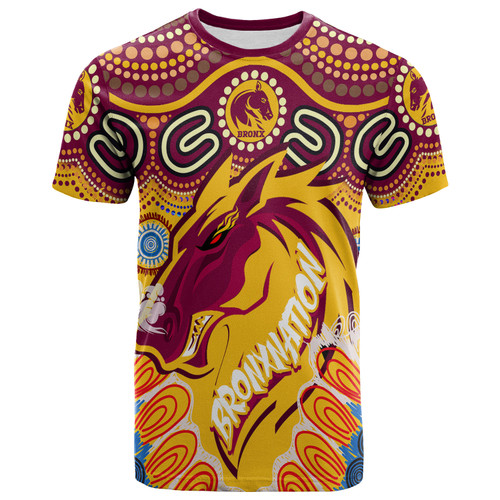 Australia Brisbane Broncos Custom T-Shirt - Indigenous Bronxnation Sport T-Shirt