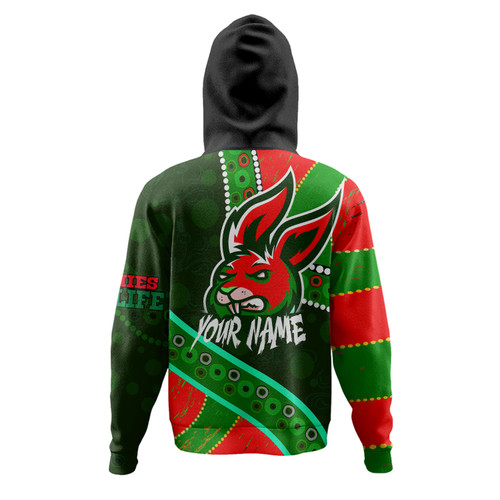 Australia South Sydney Rabbitohs Custom Hoodie - Indigenous Bunnies Power Sport Tribal Hoodie