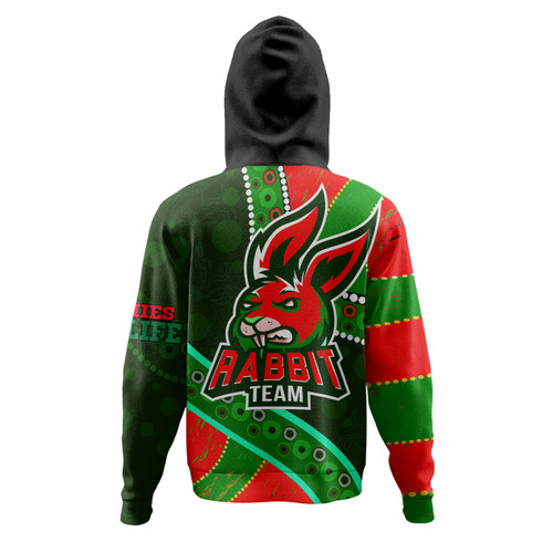 Australia South Sydney Rabbitohs Custom Hoodie - Indigenous Bunnies Power Sport Tribal Hoodie