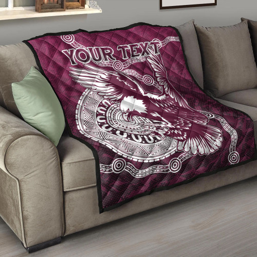Manly Warringah Sea Eagles Quilt - Custom Super Eagles Quilt Manly Warringah Sea Eagles Quilt - Custom Super Eagles Quilt