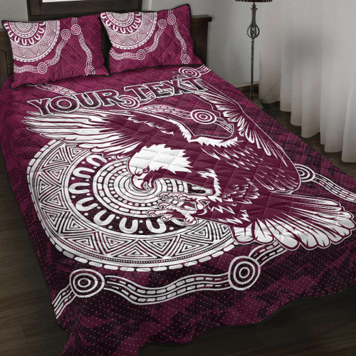 Australia Sea Eagles Quilt Bed Set - Custom Super Eagles Quilt Bed Set