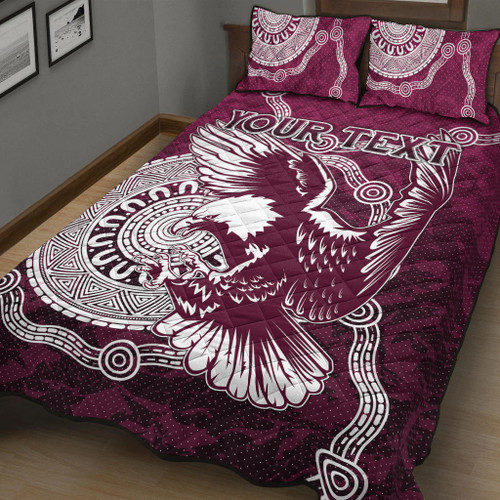 Australia Sea Eagles Quilt Bed Set - Custom Super Eagles Quilt Bed Set