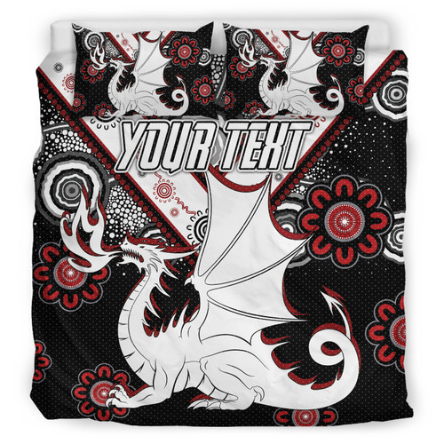 Australia Illawarra and St George Bedding Set - Custom Aboriginal Inspired Dragon Bedding Set Australia Illawarra and St George Bedding Set - Custom Aboriginal Inspired Dragon Bedding Set