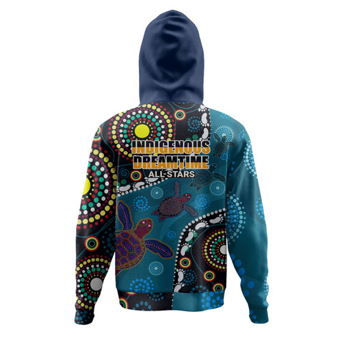 Australian All Stars Custom Hoodie - Dreamtime Turtles With Indigenous Cultures Flag Hoodie Australian All Stars Custom Hoodie - Dreamtime Turtles With Indigenous Cultures Flag Hoodie