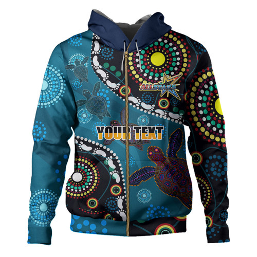 Australian All Stars Custom Hoodie - Dreamtime Turtles With Indigenous Cultures Flag Hoodie Australian All Stars Custom Hoodie - Dreamtime Turtles With Indigenous Cultures Flag Hoodie