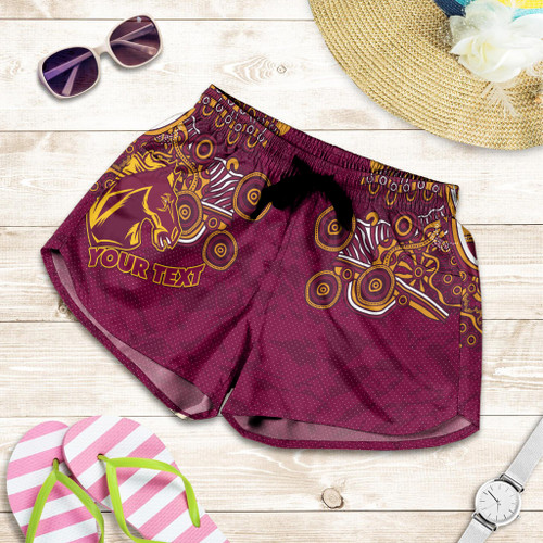 Brisbane Broncos Women Shorts - Custom Super Indigenous Brisbane Broncos Women Shorts