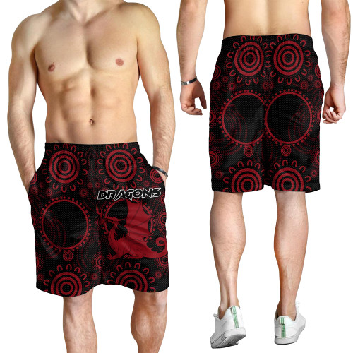 St. George Illawarra Dragons Men Shorts - Custom Indigenous Dragon Men Shorts St. George Illawarra Dragons Men Shorts - Custom Indigenous Dragon Men Shorts