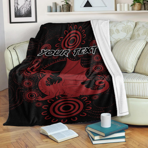 St. George Illawarra Dragons Blanket - Custom Indigenous Dragon Blanket St. George Illawarra Dragons Blanket - Custom Indigenous Dragon Blanket