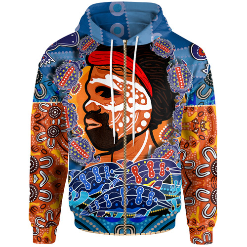 Australia Custom Hoodie - Indigenous Man and Sea