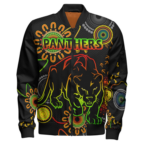 Penrith Panthers Bomber Jacket - Custom Indigenous Penrith Panthers Bomber Jacket