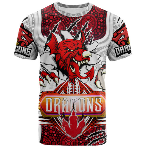 Australia Illawarra and St George Custom T-shirt - Indigenous Super Saints Scratch Style T-shirt Australia Illawarra and St George Custom T-shirt - Indigenous Super Saints Scratch Style T-shirt