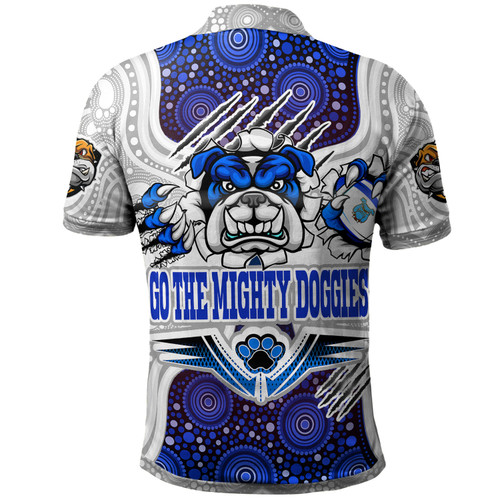 Australia City of Canterbury Bankstown Custom Polo Shirt - Indigenous Super Doggies Scratch Style Australia City of Canterbury Bankstown Custom Polo Shirt - Indigenous Super Doggies Scratch Style