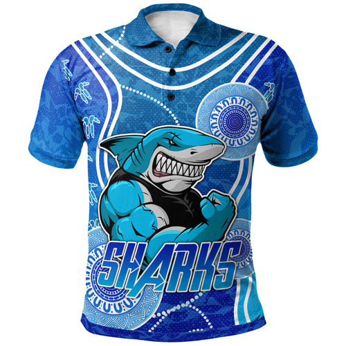 Cronulla-Sutherland Sharks Polo Shirt - Custom Indigenous Super Cronulla-Sutherland Sharks Polo Shirt
