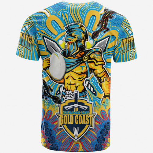 Australia Gold Coast Custom T-Shirt - Stand Up Gold Coast Indigenous Aboriginal Inspired T-Shirt Australia Gold Coast Custom T-Shirt - Stand Up Gold Coast Indigenous Aboriginal Inspired T-Shirt