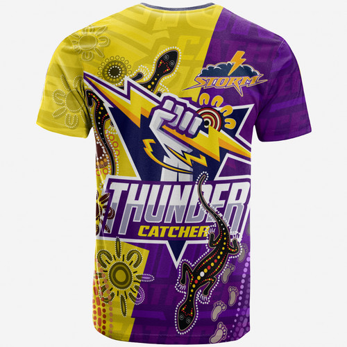 Melbourne Custom T-shirt - The Indigenous Melbourne Thunder Catcher Melbourne Custom T-shirt - The Indigenous Melbourne Thunder Catcher