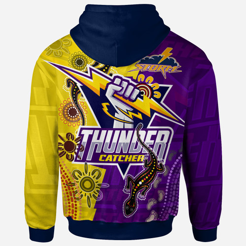 Melbourne Custom Hoodie - The Indigenous Melbourne Thunder Catcher Melbourne Custom Hoodie - The Indigenous Melbourne Thunder Catcher