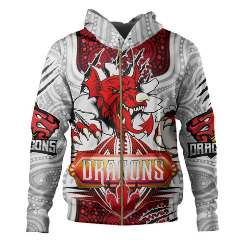 Australia Illawarra and St George Custom Hoodie - Indigenous Super Saints Scratch Style Hoodie Australia Illawarra and St George Custom Hoodie - Indigenous Super Saints Scratch Style Hoodie