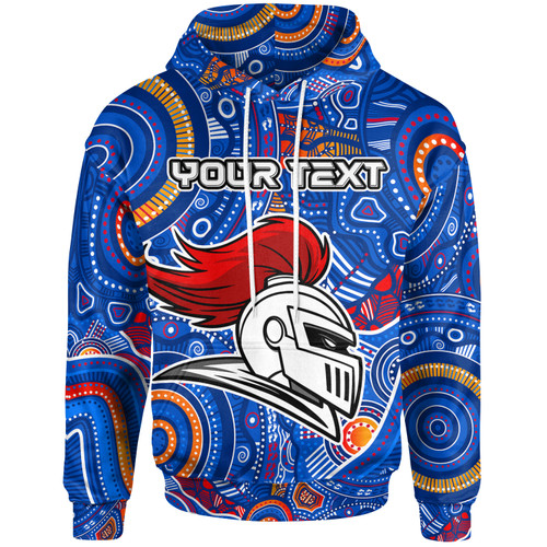 Newcastle Knights Hoodie - Custom Indigenous Newcastle Knights Footprint (Blue) Newcastle Knights Hoodie - Custom Indigenous Newcastle Knights Footprint (Blue)
