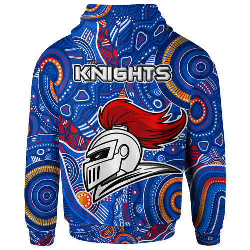 Newcastle Knights Hoodie - Custom Indigenous Newcastle Knights Footprint (Blue) Newcastle Knights Hoodie - Custom Indigenous Newcastle Knights Footprint (Blue)