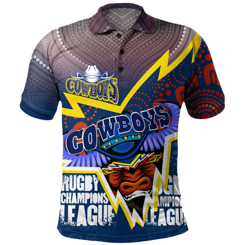 Australia North Queensland Custom Polo Shirt - Super North Queensland Cows Indigenous Aboriginal Inspired Polo Shirt Australia North Queensland Custom Polo Shirt - Super North Queensland Cows Indigenous Aboriginal Inspired Polo Shirt