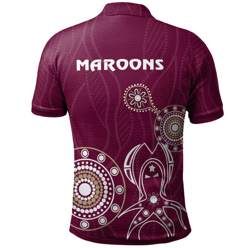 Maroons Rugby Polo Shirt - Custom Indigenous Maroons Polo Shirt Maroons Rugby Polo Shirt - Custom Indigenous Maroons Polo Shirt