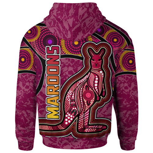 Maroons Rugby Hoodie - Custom Maroons Kangaroo Hoodie