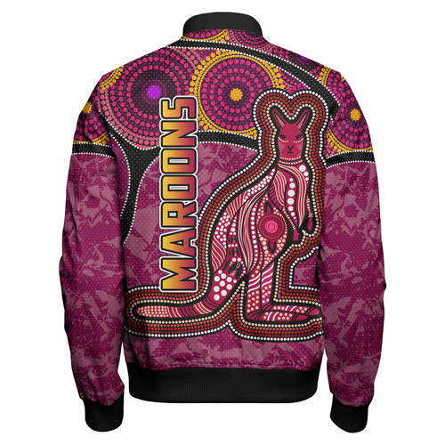 Maroons Rugby Bomber Jacket - Custom Maroons Kangaroo Bomber Jacket