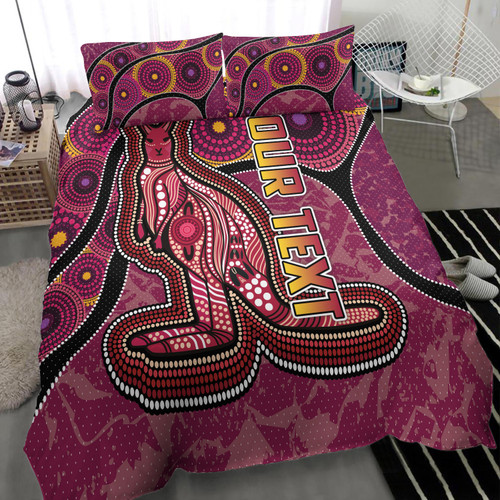 Maroons Rugby Bedding Set - Custom Maroons Kangaroo Bedding Set