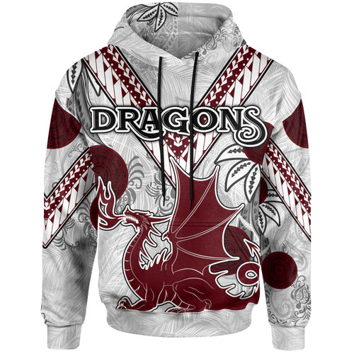 St. George Illawarra Dragons Hoodie - Custom Polynesian St. George Illawarra Dragons Hoodie