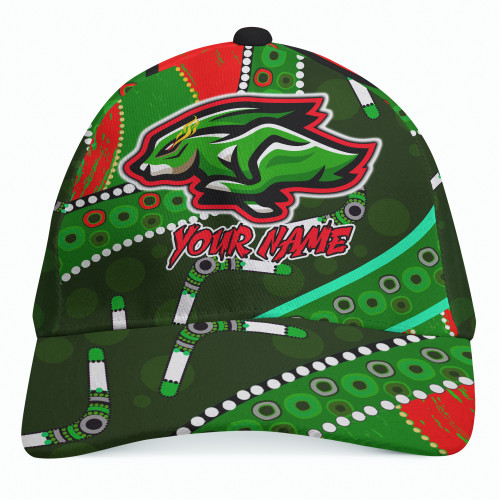 Australia South Sydney Rabbitohs Custom Cap - Indigenous Bunnies Power Sport Tribal Cap Australia South Sydney Rabbitohs Custom Cap - Indigenous Bunnies Power Sport Tribal Cap