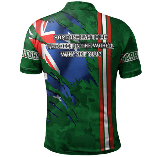 South Sydney Rabbitohs Polo Shirt - South Sydney Rabbitohs With Camouflage and Australia Flag Polo Shirt South Sydney Rabbitohs Polo Shirt - South Sydney Rabbitohs With Camouflage and Australia Flag Polo Shirt