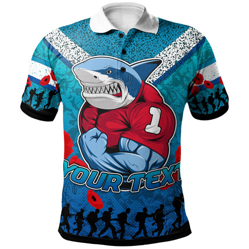 Cronulla-Sutherland Sharks Polo Shirt - Custom Anzac Day Cronulla-Sutherland Sharks Polo Shirt Cronulla-Sutherland Sharks Polo Shirt - Custom Anzac Day Cronulla-Sutherland Sharks Polo Shirt
