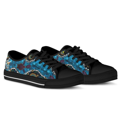 Australian All Stars Low Top Shoes - Dreamtime Turtles With Indigenous Cultures Flag Australian All Stars Low Top Shoes - Dreamtime Turtles With Indigenous Cultures Flag