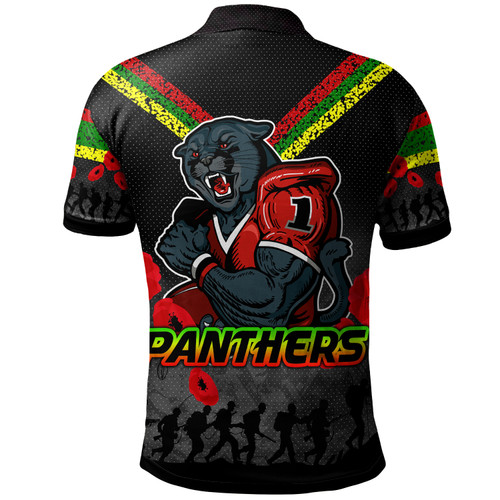 Penrith Panthers Polo Shirt - Custom Anzac Day Penrith Panthers Polo Shirt Penrith Panthers Polo Shirt - Custom Anzac Day Penrith Panthers Polo Shirt