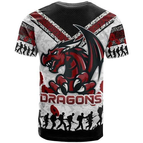 Australia Illawarra and St George T-shirt - Custom Anzac Day Dragons T-shirt Australia Illawarra and St George T-shirt - Custom Anzac Day Dragons T-shirt