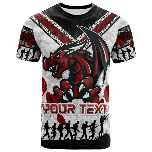 Australia Illawarra and St George T-shirt - Custom Anzac Day Dragons T-shirt Australia Illawarra and St George T-shirt - Custom Anzac Day Dragons T-shirt
