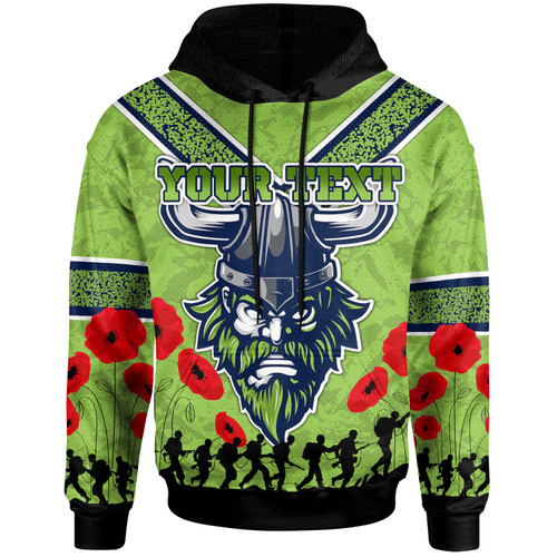 Canberra Raiders Hoodie - Custom Anzac Day Canberra Raiders Hoodie Canberra Raiders Hoodie - Custom Anzac Day Canberra Raiders Hoodie