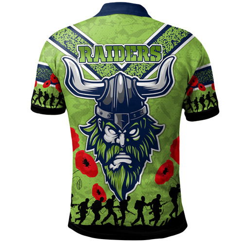 Canberra Raiders Polo Shirt - Custom Anzac Day Canberra Raiders Polo Shirt Canberra Raiders Polo Shirt - Custom Anzac Day Canberra Raiders Polo Shirt