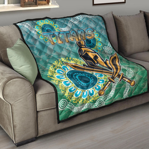 Gold Coast Titans Quilt - Custom Super Gold Coast Titans Quilt Gold Coast Titans Quilt - Custom Super Gold Coast Titans Quilt