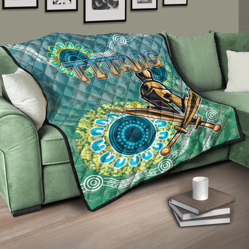 Gold Coast Titans Quilt - Custom Super Gold Coast Titans Quilt Gold Coast Titans Quilt - Custom Super Gold Coast Titans Quilt