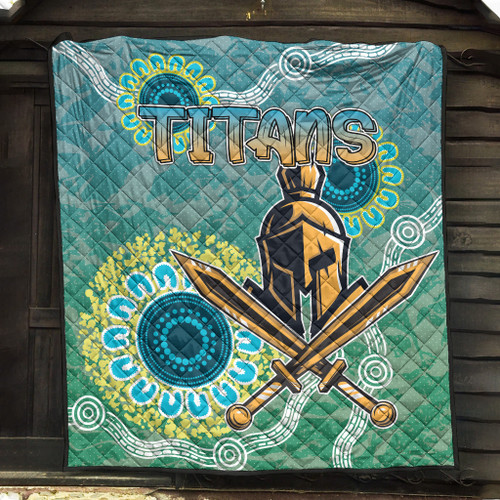 Gold Coast Titans Quilt - Custom Super Gold Coast Titans Quilt Gold Coast Titans Quilt - Custom Super Gold Coast Titans Quilt